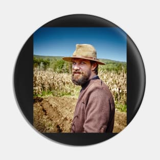 Young farmer closeup portrait outdoor Pin