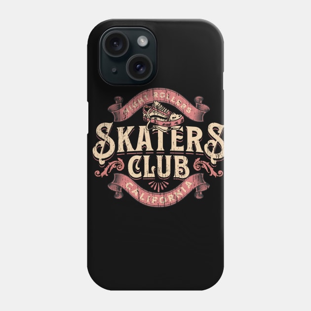 Skaters club distressed california emblem Phone Case by SpaceWiz95