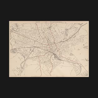 Vintage Map of Worcester MA (1891) T-Shirt