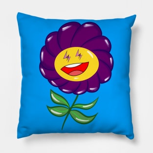 purple flower ecopop Pillow