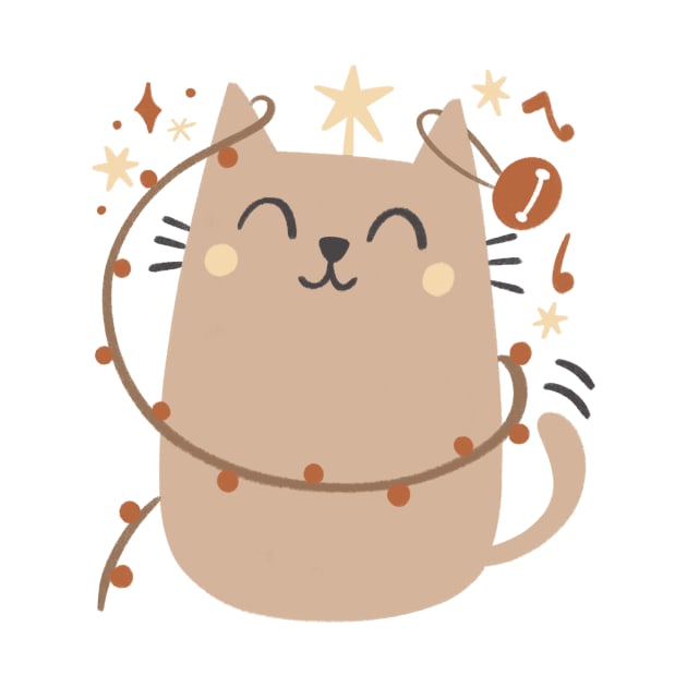 Cute Christmas cat by nataliagonzalez