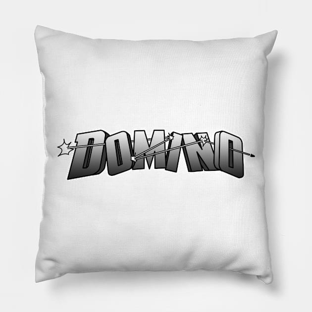 Domino (Black) Pillow by finnyproductions