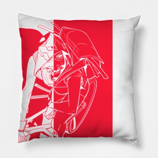 Road Samurai red Pillow