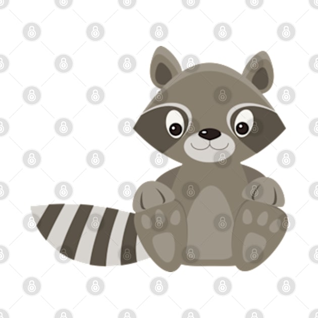 Raccoon cute baby animals by IDesign23