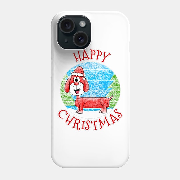 Christmas Dachshund Dog Xmas 2022 Phone Case by doodlerob