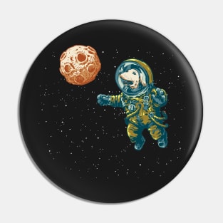 Space Dog with Planet Ball Pin