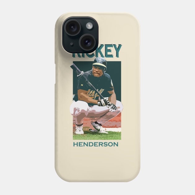 rickey legend henderson retro Phone Case by Suisui Artworks