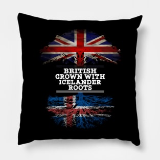 British Grown With Icelander Roots - Gift for Icelander With Roots From Iceland Pillow