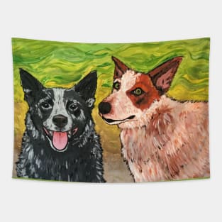 One Heeler, Two Heeler, Red Heeler, Blue Heeler! Tapestry