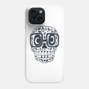 Skull Eyeglass Halloween Doodle Dark Lines Phone Case