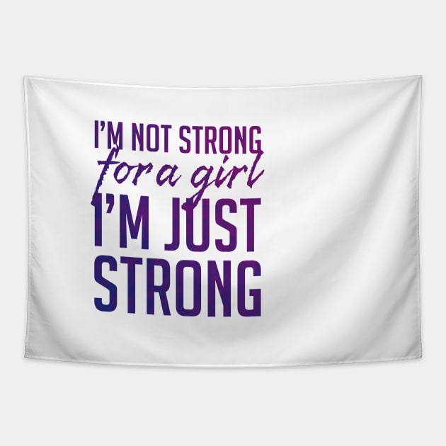 Strong for a Girl Tapestry by polliadesign