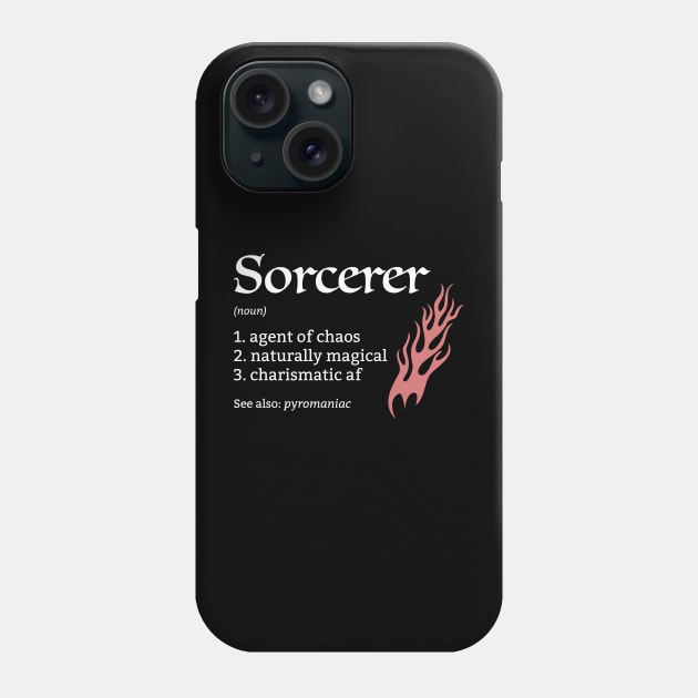 D&D Sorcerer Class Definition Phone Case by Sunburst