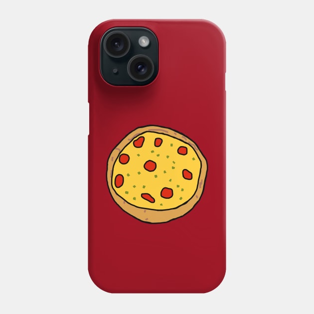 Food Thin Crust Pizza Phone Case by ellenhenryart