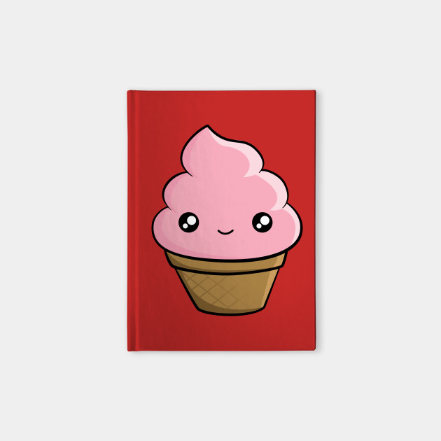 Cute Kawaii Cartoon Ice Cream Kawaii Food Notebook Teepublic