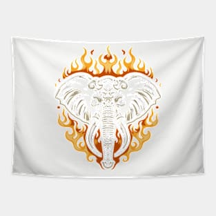 elephant head fire Tapestry