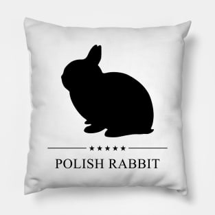 Polish Rabbit Black Silhouette Pillow