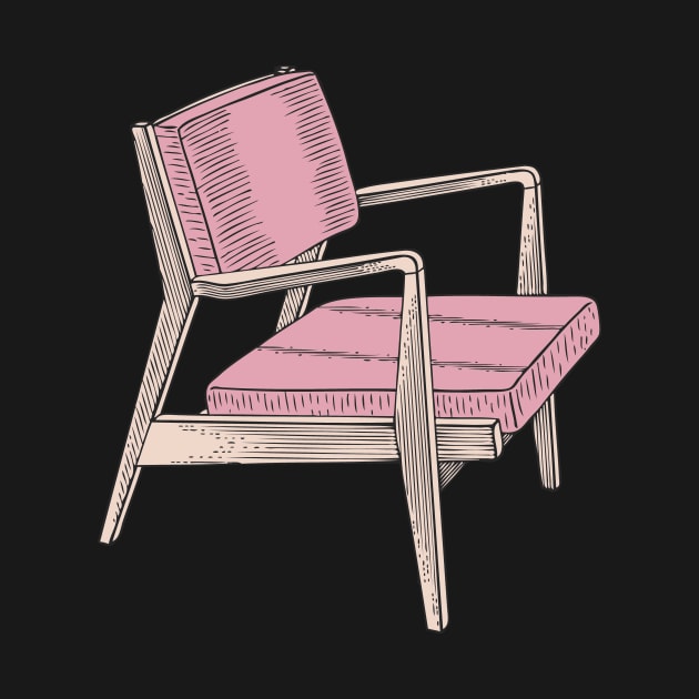 Pink Modern Chair by A.P.