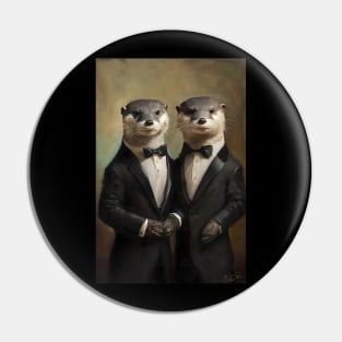 Otter Grooms - LGBTQ+ Pride - Marriage Equality Pin