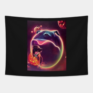 Dog Halloween T-Shirt Tapestry