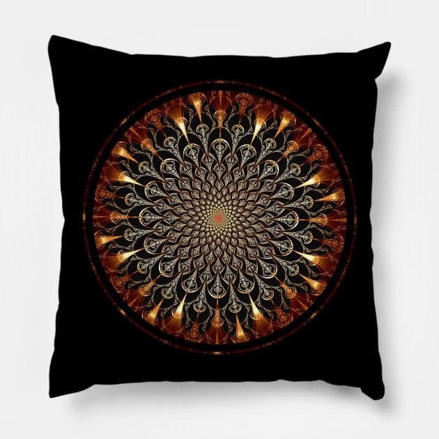 Fire Glyph Pillow by Anastasiya Malakhova