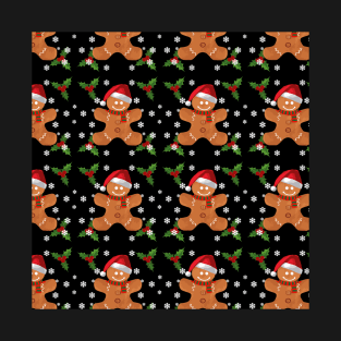 Christmas Gingerbread Pattern T-Shirt