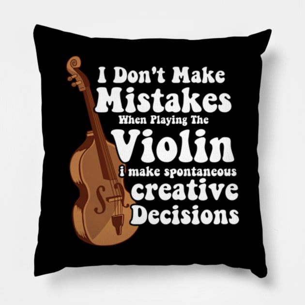 Funny Violin For Men Women Violin Player Orchestra Teacher Pillow by David Brown