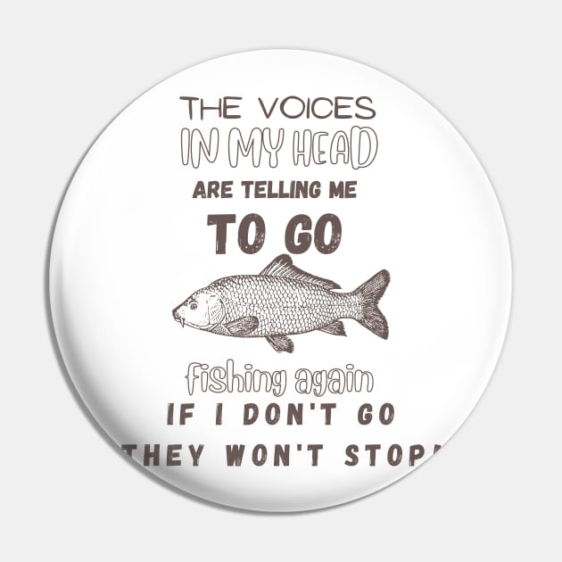 Fishy Voices in My Head Pin by VioletGrant