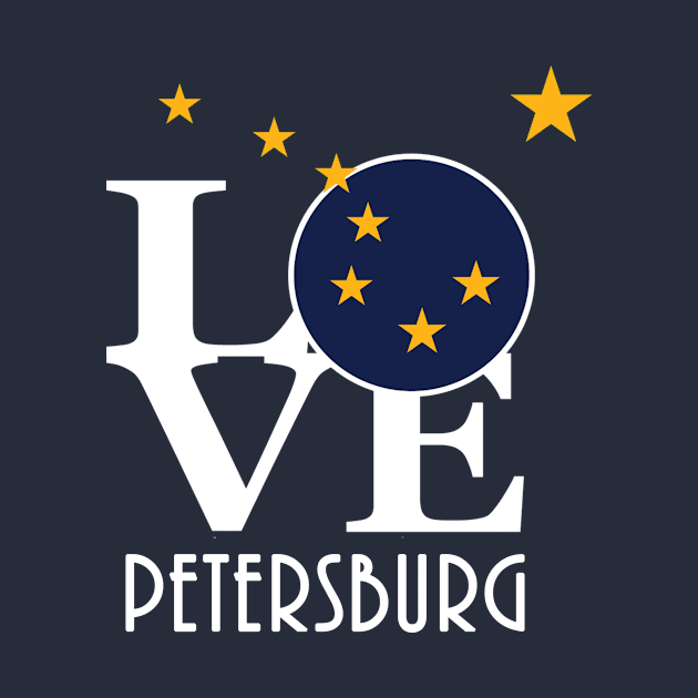 LOVE Petersburg (white text) by alaska