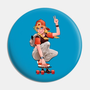 Skater Girl Pin