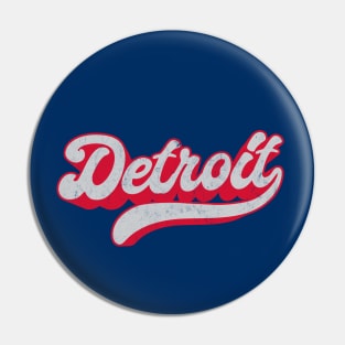 Detroit  // Retro Typography Design Pin