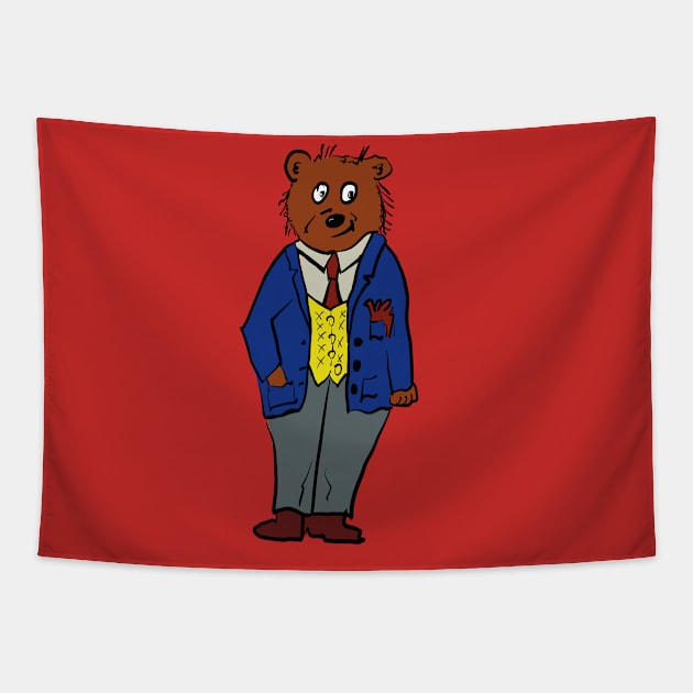 Mr Bear Tapestry by Coppack