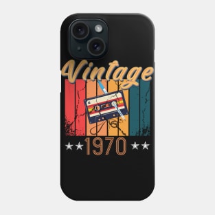 50th Birthday 50 Years Old 50th Vintage Retro cassette Mixtape Music Cassette 1970 Birthday Phone Case