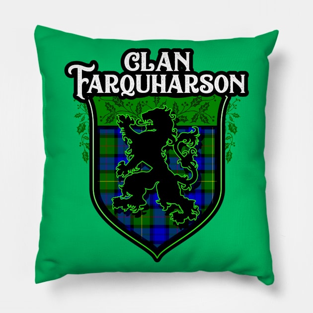 Clan Farquharson Scottish Rampant Lion Pillow by Celtic Folk