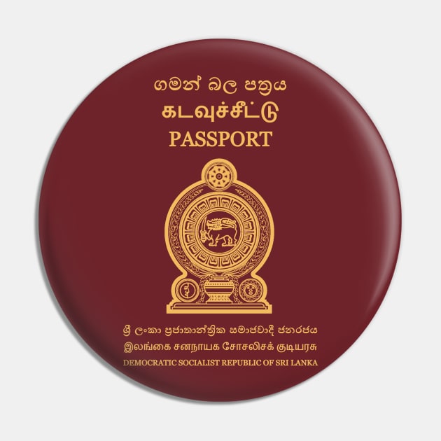 Sri Lanka passport Pin by Travellers