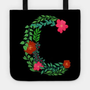 MONOGRAM C FROM LEAVES AND FLOWERS Tote