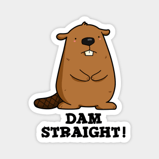 Dam Straight Cute Beaver Pun Magnet