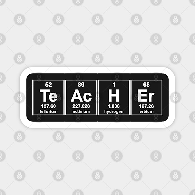 Science Teacher Chemical Elements Magnet by ScienceCorner