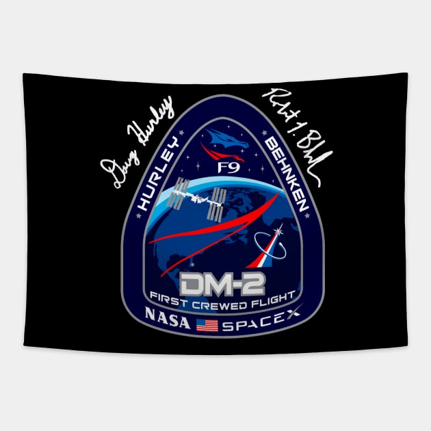 NASA Demo-2 SpaceX Dragon Behnken & Hurleysleeve Patch sleeve embroidery