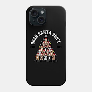 Dear Santa don't forget my Bestfriend retro vintage Santa Christmas shirt holiday gift stickers Phone Case