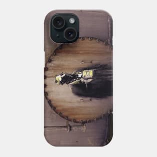 old chemical area, graffiti gas mask Phone Case