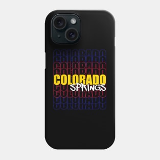 Colorado Springs Typography Flag Phone Case