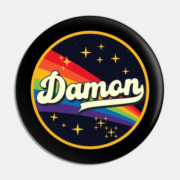 Damon // Rainbow In Space Vintage Style Pin by LMW Art