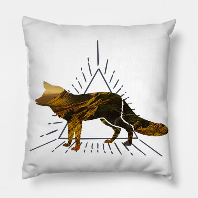 Wilderness Fox Pillow by NJORDUR