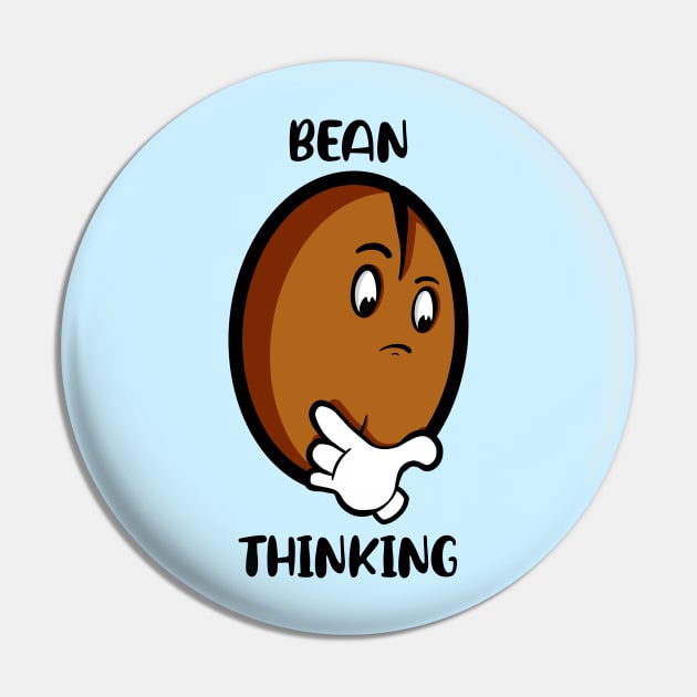 Bean Thinking Pin by Art by Nabes