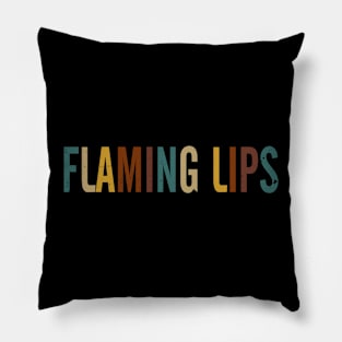 Retro Flaming Pattern 80s 90s Birthday Style Colorful Pillow