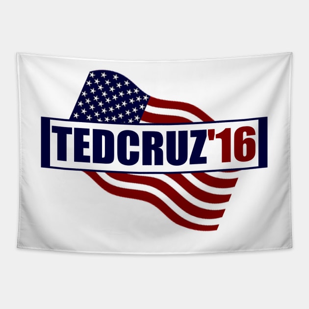 Ted Cruz US Flag Tapestry by ESDesign