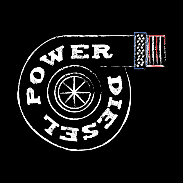 Diesel Power USA Flag Turbo by almostbrand