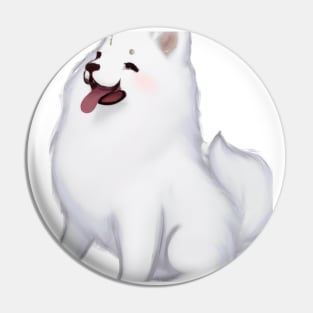 Cute Samoyed Drawing Pin