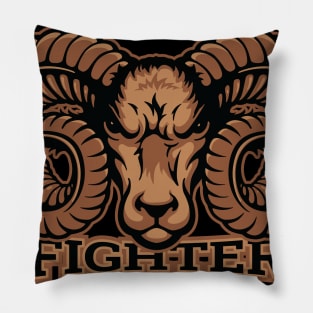Goat with curved horns Pillow