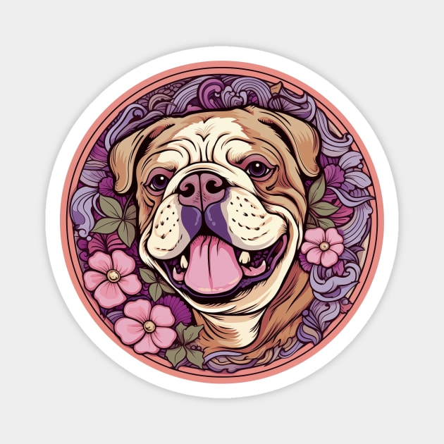 Bulldog Boquet Magnet by Bloom & Bee